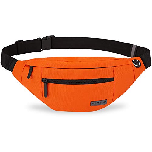 MAXTOP Large Crossbody Fanny Pack Belt Bag with 4-Zipper Pockets Gifts for Enjoy Sports Festival Workout Traveling Running Casual Hands-Free Wallets Waist Pack Phone Bag Carrying All Phones - Image 1