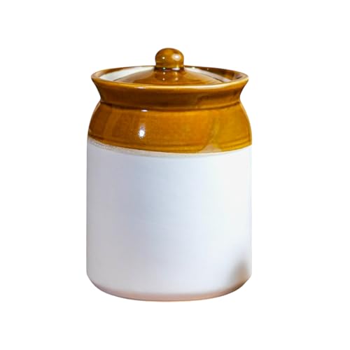 ClayStone Ceramic 4 KG Achaar Jar - 4 L (4000 ml) Martban Pickle Container - Kitchen Storage for Pickle, Chutneys and Sauces - Durable, and Easy to Clean (4000 ml) - Image 4
