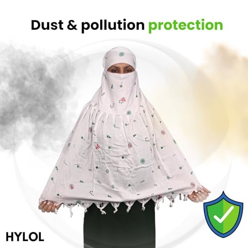 HYLOL Cotton Female Pure White Innovative Stylish Candy Printed Pattern Fancy Scarf With Sun Protection Cover Face Mask For Women's And Girls - Image 5