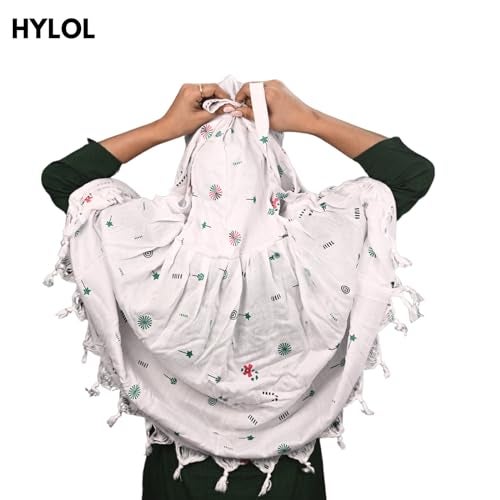 HYLOL Cotton Female Pure White Innovative Stylish Candy Printed Pattern Fancy Scarf With Sun Protection Cover Face Mask For Women's And Girls - Image 2