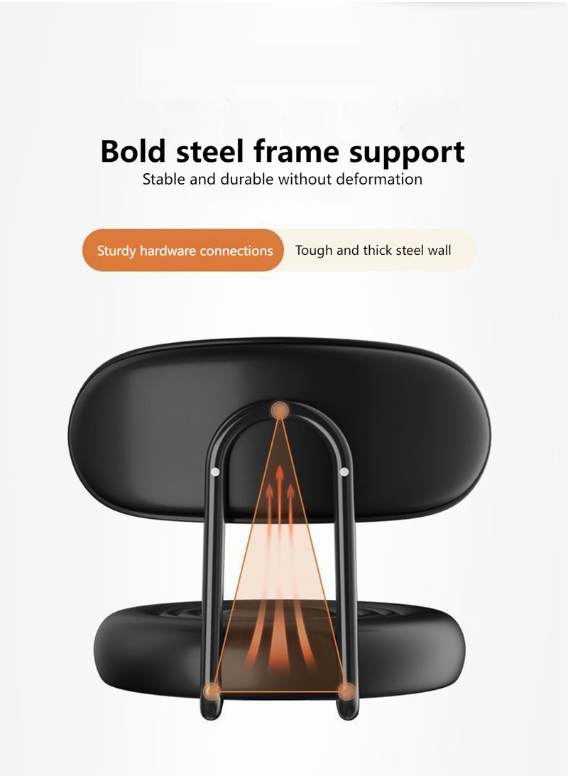 Sharpdo 2 Bar Chairs,High Back Small Round Stool, Comfortable Adjustable High Bar Chair with 360°Swivel Perfect for Home Kitchen Counter Dining High Footrest Stool  - Image 3