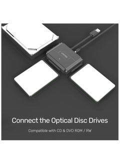 UNITEK SmartLink Trinity USB 3.0 Super Speed 5Gbps to SATA II & IDE Converter, 3-Ports HDD/ SSD Adapter for dual head 3.5" & 2.5" IDE and one for SATA II HDD/ SSD in 2.5" or 3.5", Allowed to operate three hard disk drives simultaneously,  Support IDE 2.5"/3.5" HDD, DVD-ROM, CD-ROM, CD-RW, DVD-RW, DVD + RW Optical Drive  - Image 4