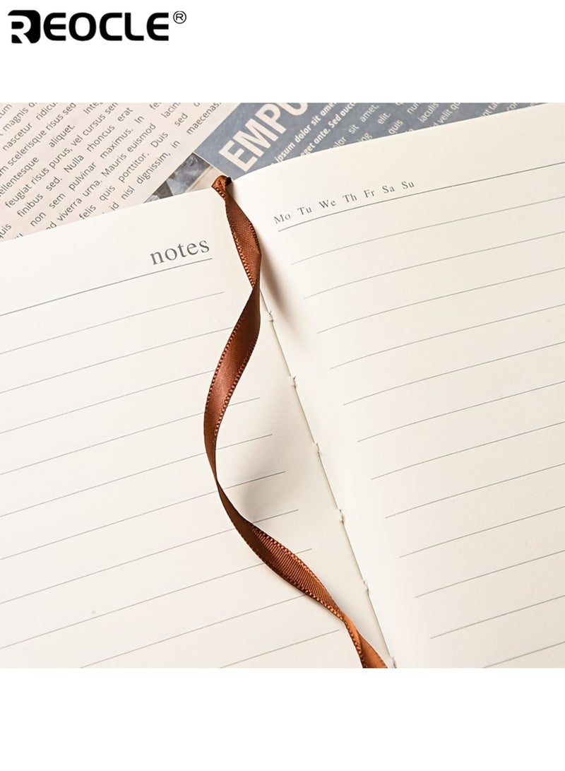 REOCLE Notebook and Pen Set with PU Cover and Skin Feel Design Meeting Notepad with 200 A5 Pages for Office Gift Giving - Image 5