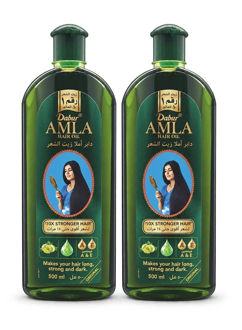 Dabur Amla Hair Oil 500ml Pack of 2 - Image 2
