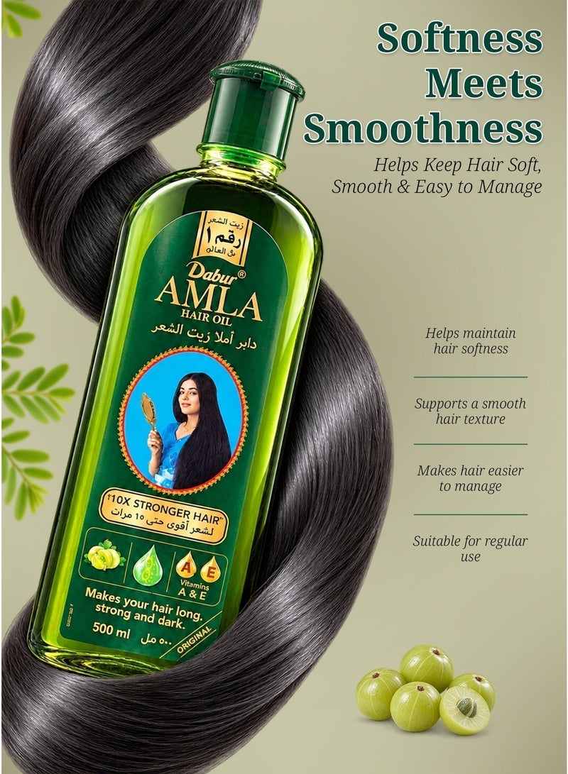 Dabur Amla Hair Oil 500ml Pack of 2 - Image 4