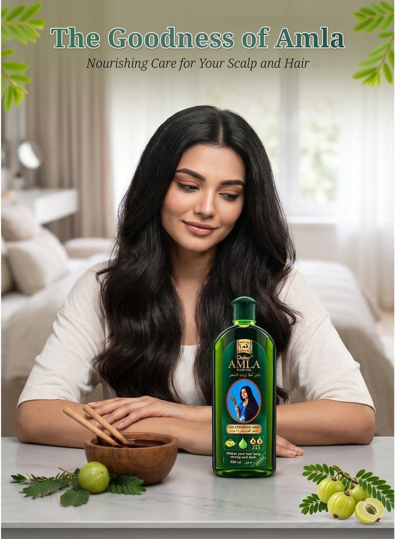 Dabur Amla Hair Oil 500ml Pack of 2 - Image 5