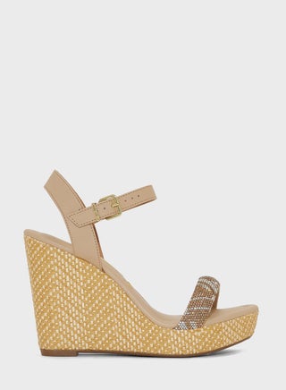 Nova Ankle Strap High Heel Wedge Sandals