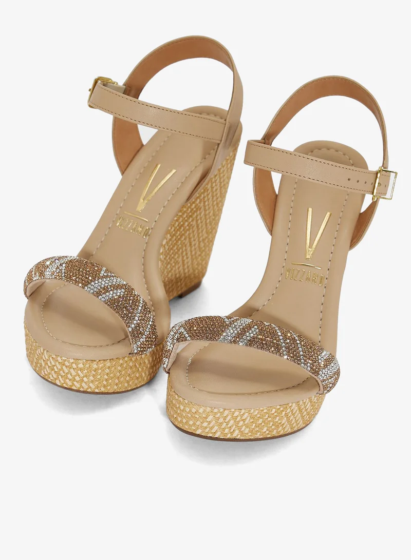 VIZZANO  Nova Ankle Strap High Heel Wedge Sandals for Women | Best Price UAE