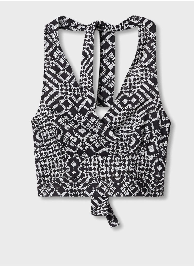 MANGO - Youth Ethnic Print Top - Image 1