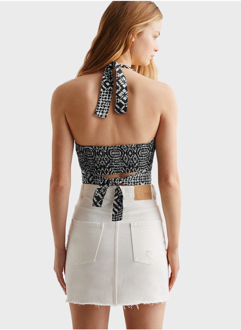 MANGO - Youth Ethnic Print Top - Image 1