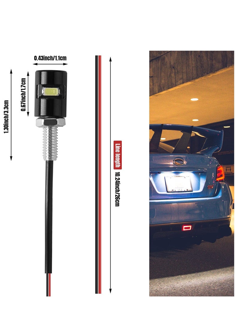 10 Pieces License Plate Light 12V Waterproof Tag Lights Motorcycle Screw Bolt Led Bulb Bright Aluminum Lamp White for Car Truck Bike - Image 2