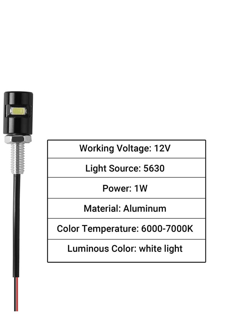 10 Pieces License Plate Light 12V Waterproof Tag Lights Motorcycle Screw Bolt Led Bulb Bright Aluminum Lamp White for Car Truck Bike - Image 4