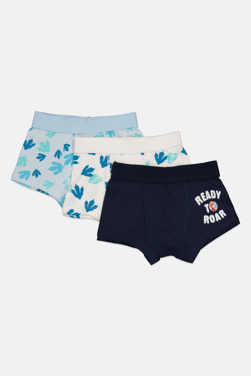 Jurassic Park Toddlers Boy 3 Pcs Graphic Print Boxer Briefs, Multicolor - Image 1