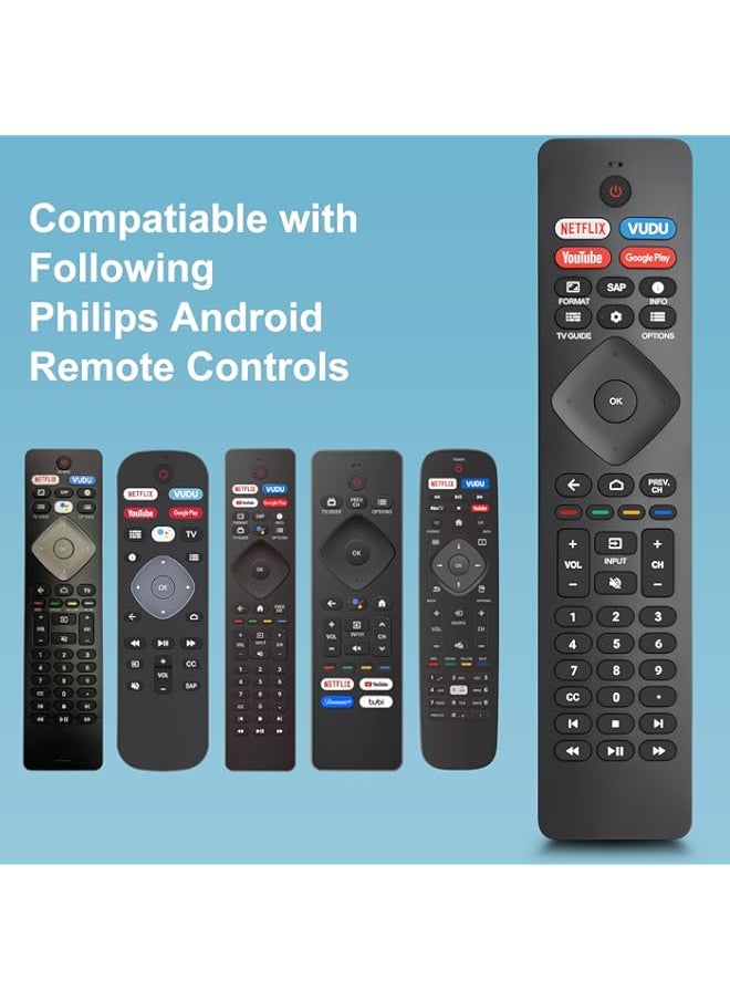 HuHa - TOPKIND Replacement for Philips Smart TV Remote Control,Universal for Philips 4K UHD Android Smart TVs - Image 1