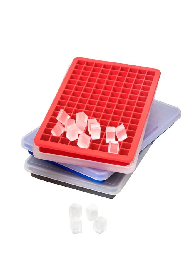 Tovolo Silicone Mini Ice Cube Tray with Lid, Assorted - Set of 3 - Image 2
