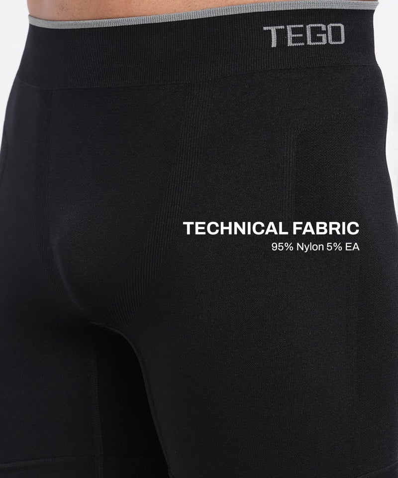 TEGO Core Men's Performance Boxer Brief | Seamless Anti-Chafe Underwear | Soft Compression | 6" Inseam | Lightweight & Odour-Control | Designed for Running and Lifting Black - Image 5