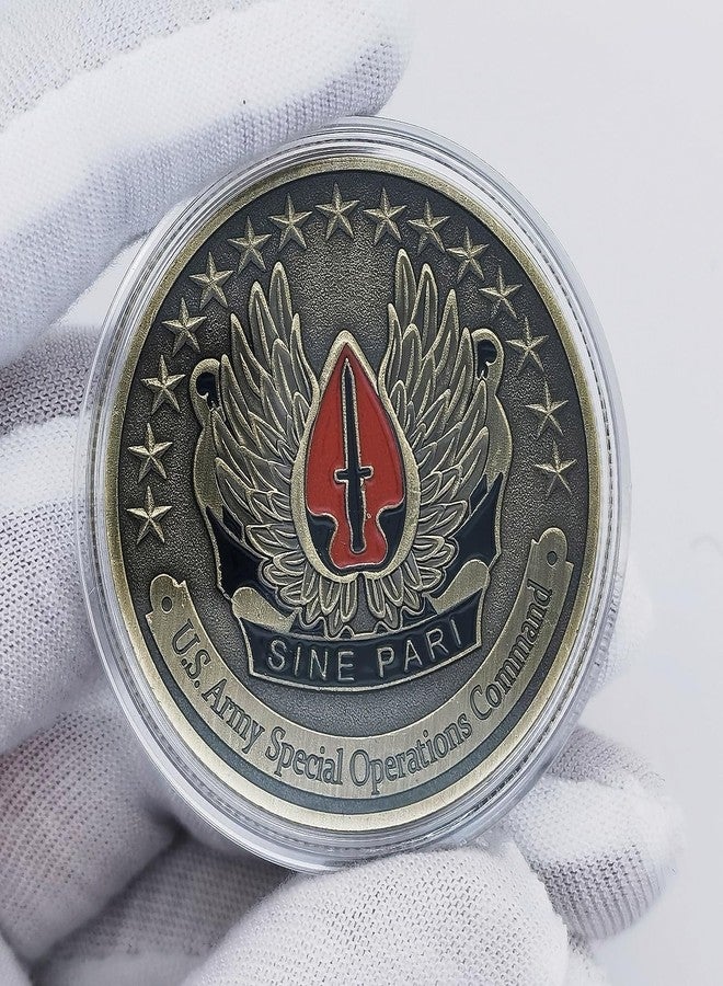 Aomcisi US Army Special Operations Command Challenge Coin - Military Coin Collectible for Veterans & Enthusiasts - Image 3