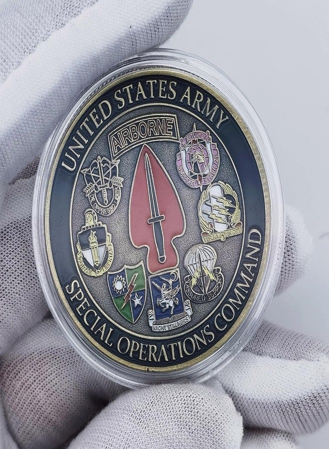 Aomcisi US Army Special Operations Command Challenge Coin - Military Coin Collectible for Veterans & Enthusiasts - Image 2