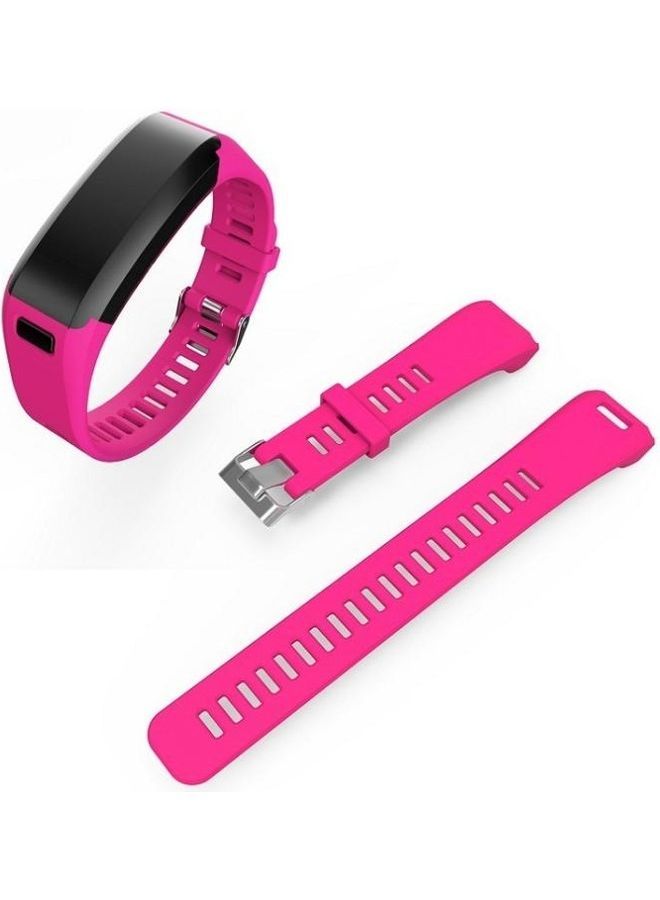 NIBEMINENT Silicone Sport Wrist Strap For Garmin Vivosmart HR 1 Rose Red - Image 1
