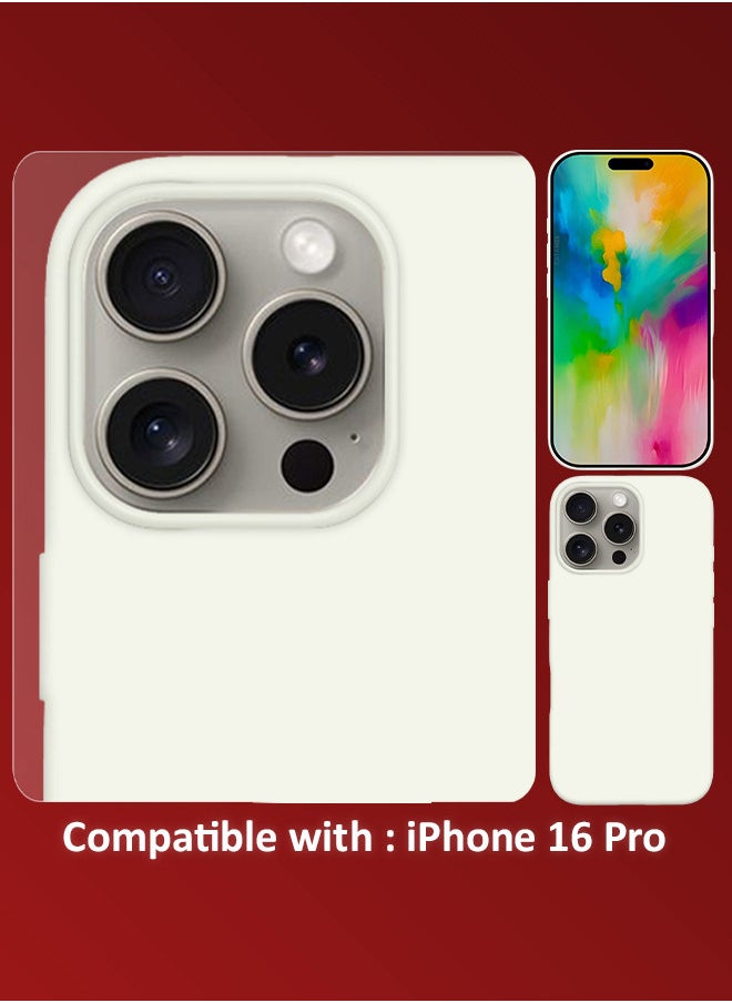 CATANES - (for iPhone 16 Pro) 2 Pack Case and Screen Protector, Slim Silicone Case, Full Covered Anti Scratch Shockproof Protective Cover - Image 1