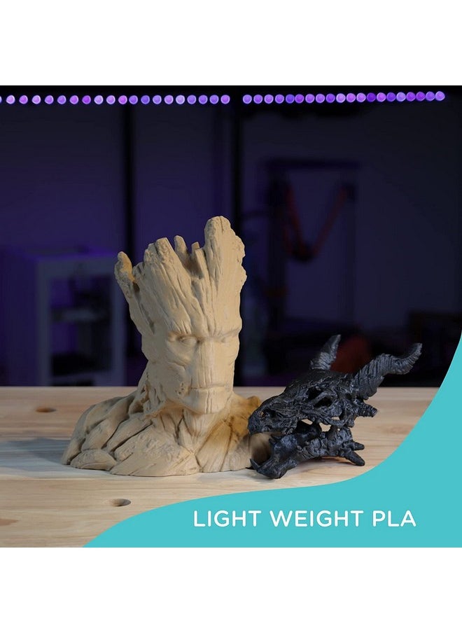 polymaker Polymaker Light Weight PLA Filament 1.75mm LW-PLA Grey 0.8kg Low Density 3D Printing Filament, PolyLite 3D Printer Filament Grey, Print with Most 3D Printers  - Image 2