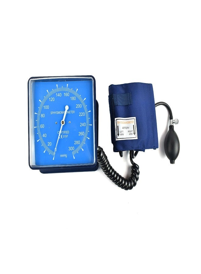 Dishan Table Top Large Aneroid Gauge Upper Arm Sphygmomanometer Doctor & Professional Use Bp Monitor (Blue) - Image 1