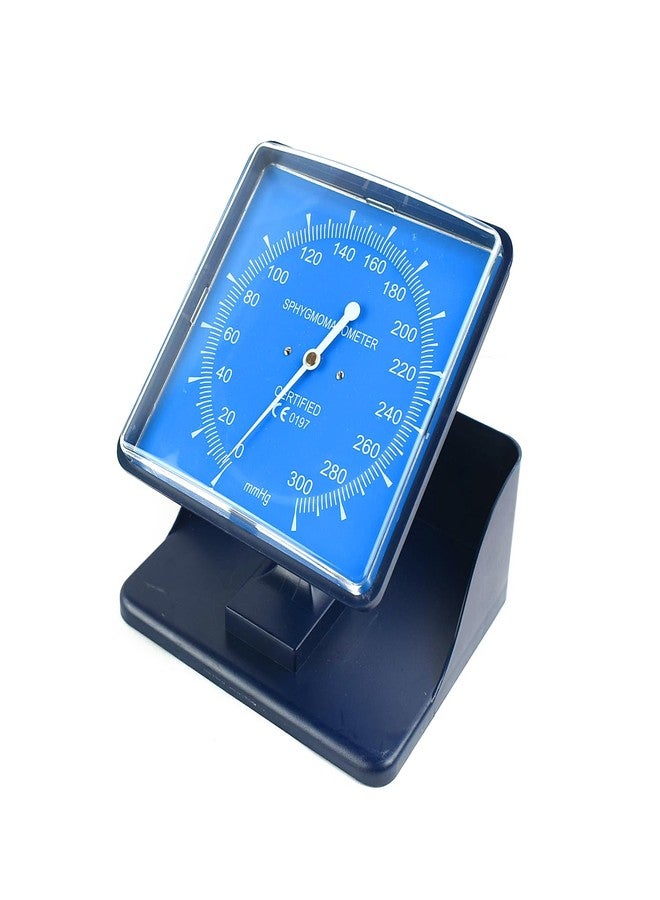 Dishan Table Top Large Aneroid Gauge Upper Arm Sphygmomanometer Doctor & Professional Use Bp Monitor (Blue) - Image 2