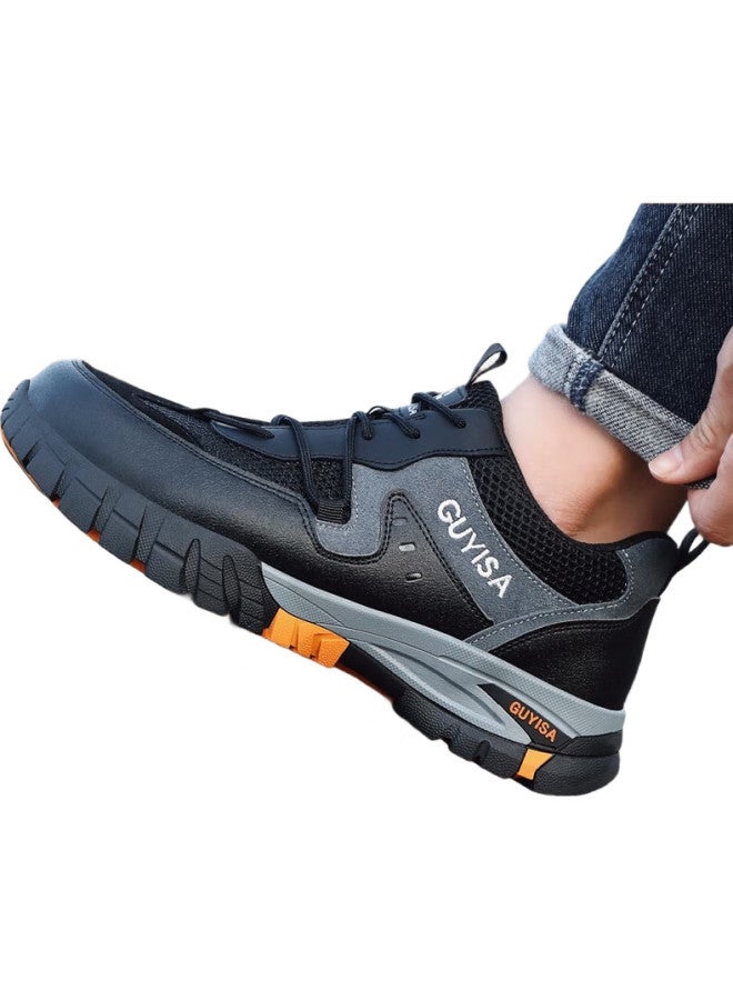 WELDON Shield Men'S Safety Shoes With Steel Toe Cap, Puncture-Resistant, Lightweight, Soft Sole, Work Safety Shoes For Construction Site, Model 1109T, Size 45 - Image 3