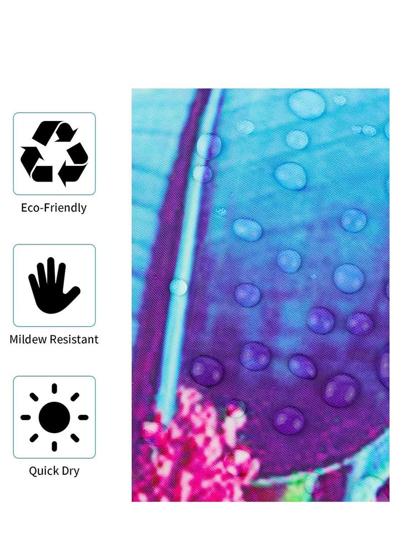 SYOSI ستائر الاستحمام، ستارة استحمام متعددة الوظائف مقاومة للماء ستارة حمام مع 12 خطاف، ستارة حمام مقاومة للماء متينة (180*180 سم فلامنغو) - Image 3