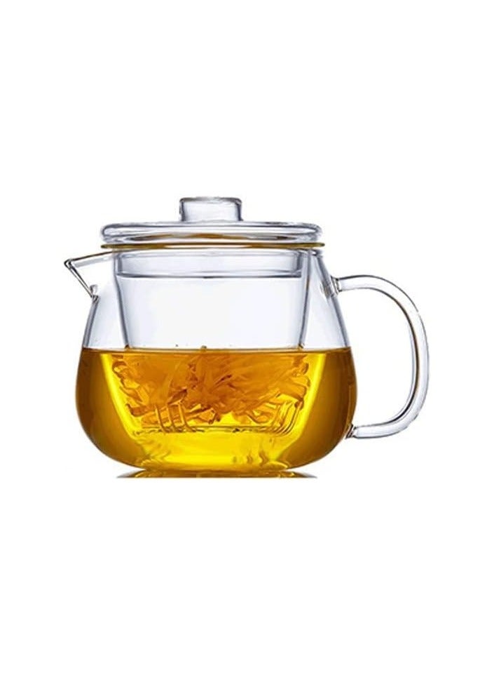 Teapot Glass Teapot 400ml Household Water Bottle with Heat Resistant Glass Infuser Perfect for Tea and Coffee Tea Maker Capacity 400ml  - Image 1