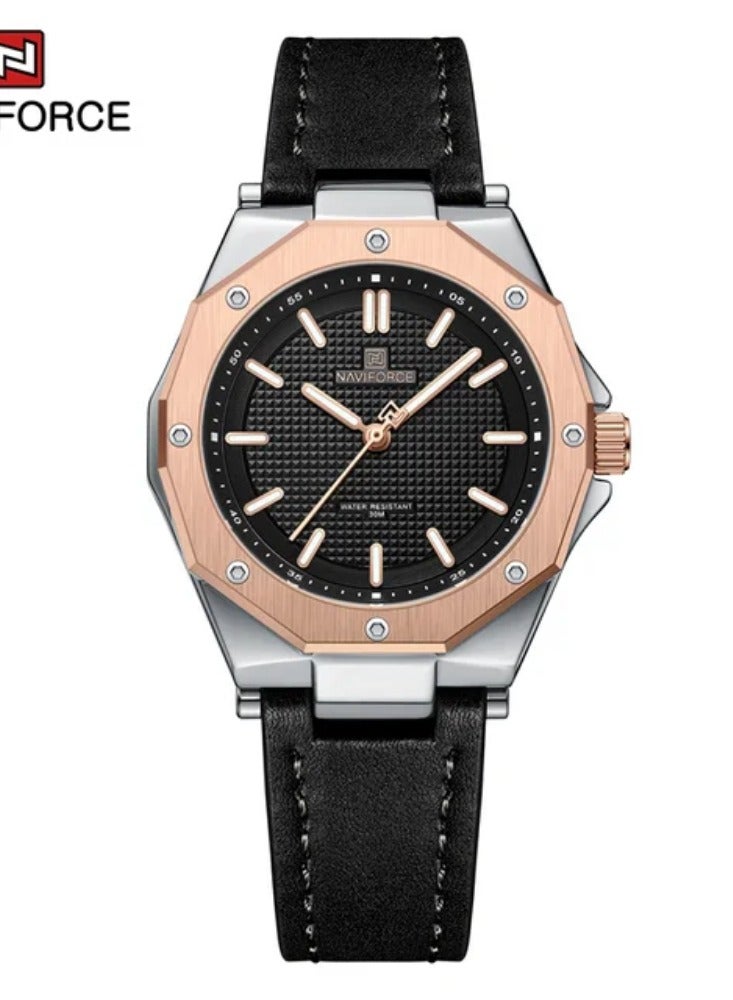 NAVIFORCE 2022 NAVIFORCE Top Brand Luxury Women Watches Dress Quartz Ladies Wristwatches Leather Strap Clock Bracelet Gfit Montre Femme