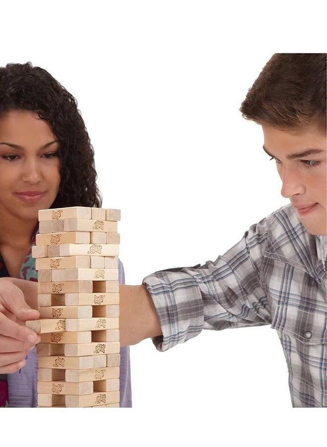Jenga Classic Game with Real Hardwood Blocks Suitable for Ages 6 Older