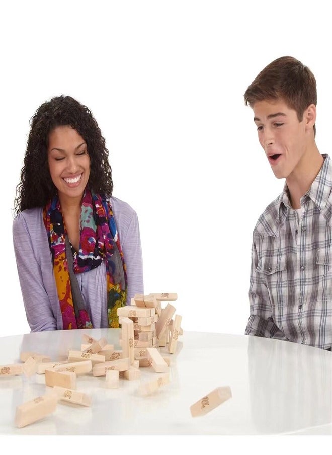 Jenga Classic Game with Real Hardwood Blocks Suitable for Ages 6 Older
