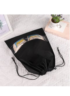 Generic 18 PCS Travel Shoe Bags for Packing, Shoe Bag for Storage, Men And Women, Clear Drawstring Bags, Portable Shoe Bags for Travel（Black）  - Image 2