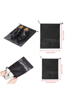Generic 18 PCS Travel Shoe Bags for Packing, Shoe Bag for Storage, Men And Women, Clear Drawstring Bags, Portable Shoe Bags for Travel（Black）  - Image 4
