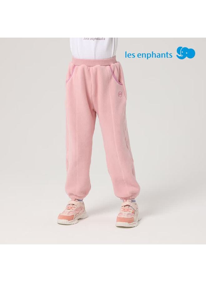 Les enphants Li Ying Fang Kids Thickened Pants Boys Autumn Winter Long Pants Girls Fleece Pants Casual Khaki 100 CM - Image 4