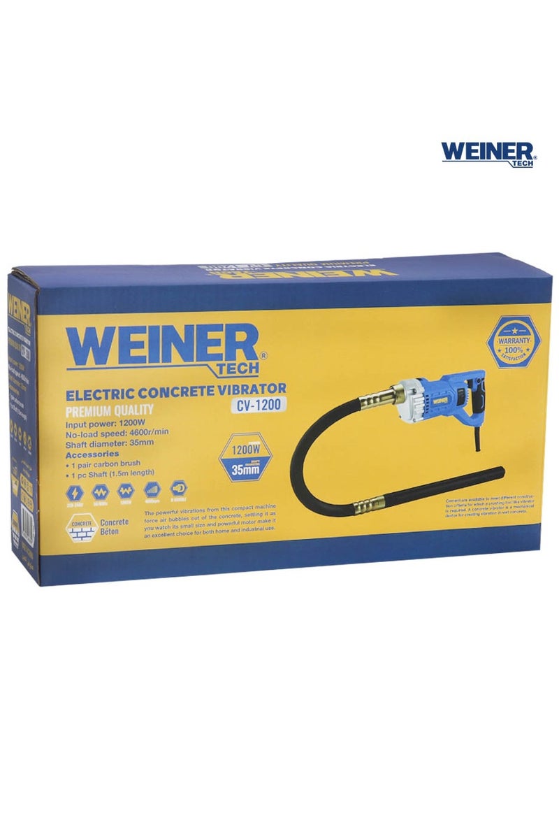 وينر تك ماكينة هزاز خرسانة كهرباء مع لي 1.5 متر بقوة 1200 واط - Image 4