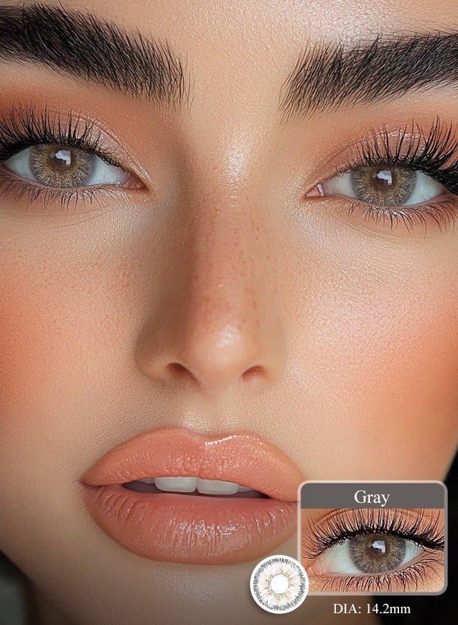 سيدة جديدة عدسات لاصقة ملونة رمادية من فريش ليدي للاستخدام السنوي - Image 1