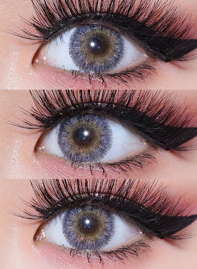 سيدة جديدة عدسات لاصقة ملونة رمادية من فريش ليدي للاستخدام السنوي - Image 5