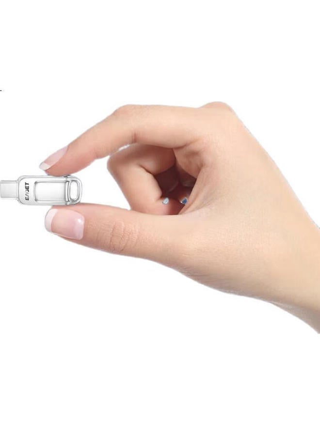 EAGET Eaget 64Gb Type-C Usb3.2 Dual-Interface Mini Flash Drive Cu31 High-Speed All-Metal Portable Dual-Use For Android Phones, Office, Computer, Car, And Portable Storage - Image 1