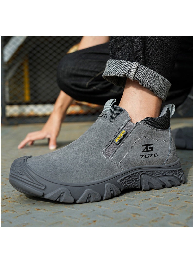NIBEMINENT Anti Scald Welding Shoes Work Boots Men Anti-smash Anti-puncture Safety Shoes Indestructible Men Protective Shoes - Image 2