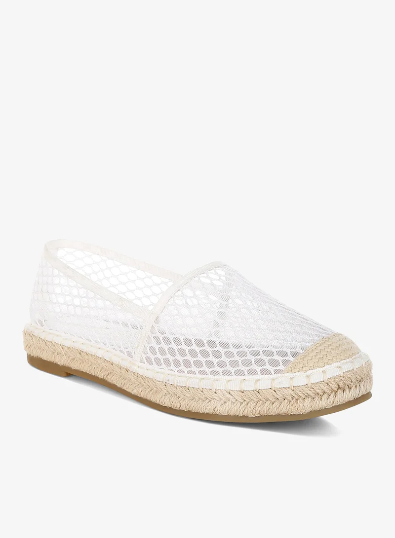 London Rag London Rag Women's Mesh Espadrille Loafers In White