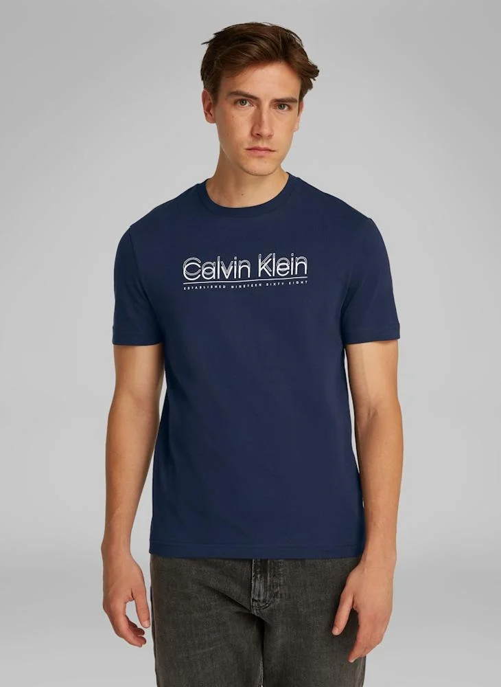 CALVIN KLEIN Cp-Double Logo T-Shirt