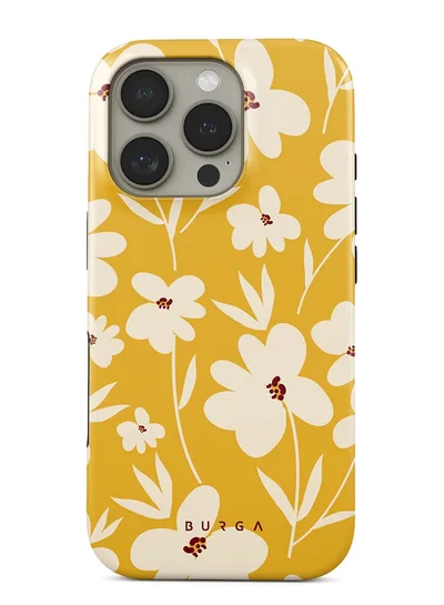 BURGA iPhone 16 Pro Case, 2 Piece Hard Shell + TPU Interior, Shock Absorption, All Port Accessible, Raised Bezel For Screen & Camera Protection, Never Fading HQ Print,Sunday Market