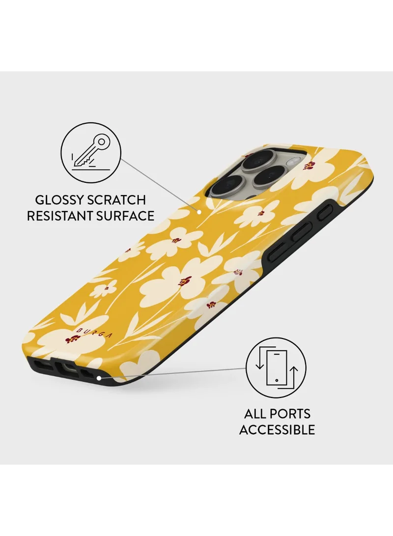 BURGA iPhone 16 Pro Case, 2 Piece Hard Shell + TPU Interior, Shock Absorption, All Port Accessible, Raised Bezel For Screen & Camera Protection, Never Fading HQ Print,Sunday Market