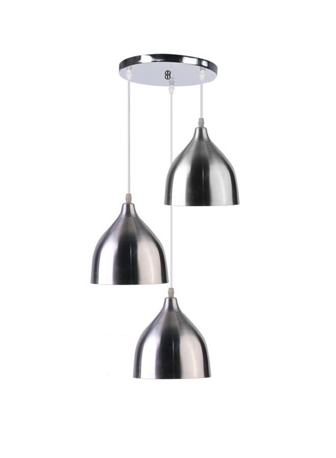 El Rawda Lighting Naomi Triple Ceiling Lamp | modern decorative LED E27 pendant light ceiling lamp hanging | suitable for any room | Color: Silver | Size: 70x32 cm