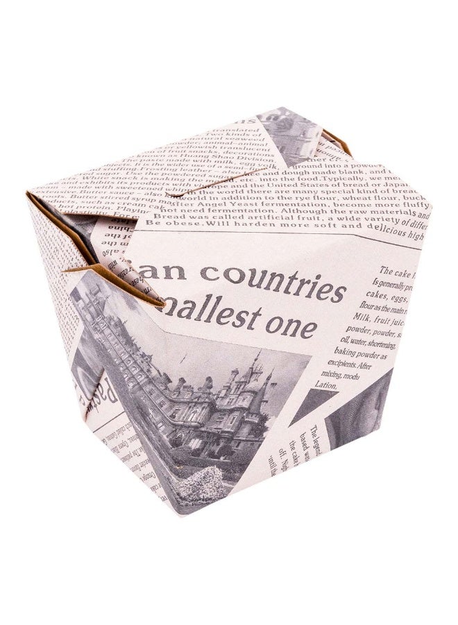 Restaurantware 16 Ounce Noodle Take Out Boxes, 200 Disposable Food To Go Boxes - Tab-Lock, Stackable, Newsprint Paper Take Home Boxes, Greaseproof, For Restaurants, Catering, And Parties - Image 1