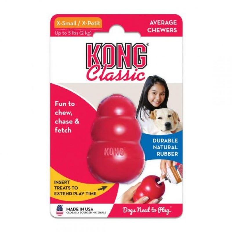 KONG Classic Rubber Treat Holder - Red - XS