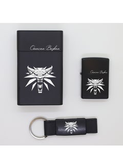 Ada Lazer Personalized The Witcher Metal Cigarette Box, Zippo Lighter and Keychain Set - 1  - Image 1