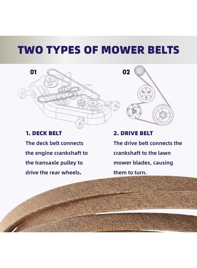 LESIONGO Lawn Mower Deck Belt 5/8" X 138.75" for Husqvarna 197242, 532197242, 48 Inch Deck 2348LS, 2748GLS, GTH 2448T, GTH 264T, YTH 2348, YTH 2448T, YTH 22K48, YTH 23K48 - Image 5